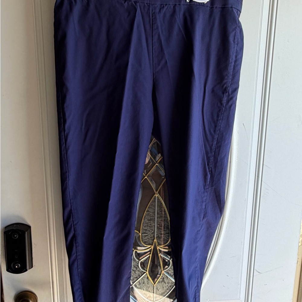 Rafaella Navy Cropped Ankle Pants
